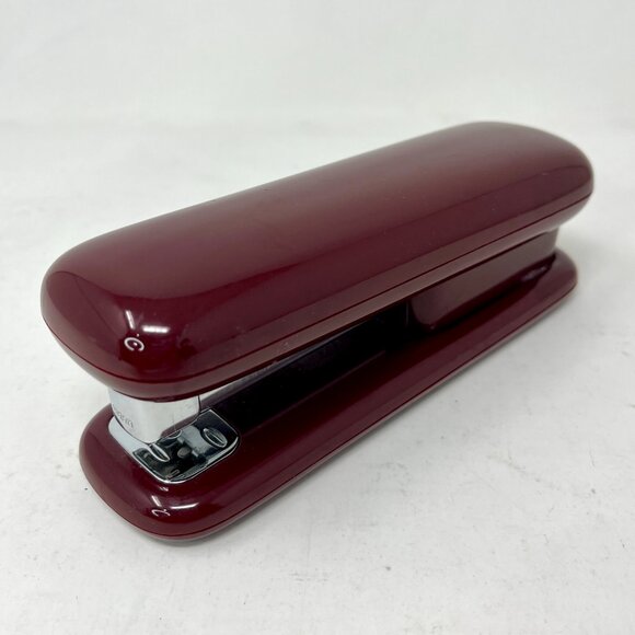 Vintage ELDON WORKSPACE STAPLER Desk Office Products Maroon Burgundy - Picture 1 of 9
